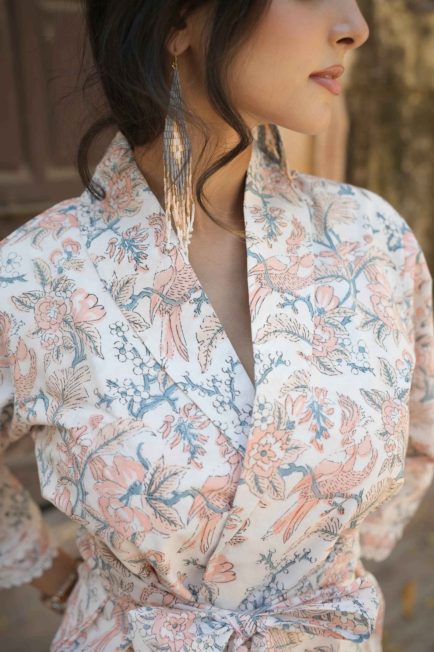 Coral Haze Hand-Block Co-ord Set