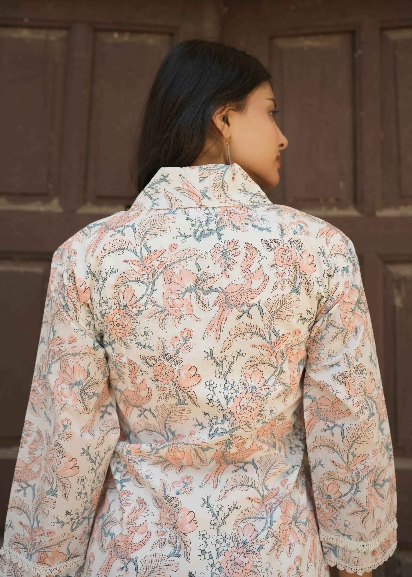 Coral Haze Hand-Block Co-ord Set