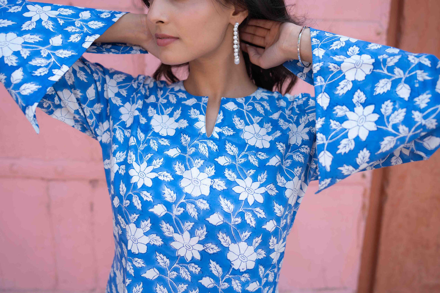 Indigo Blossom Hand-Block Co-ord Set