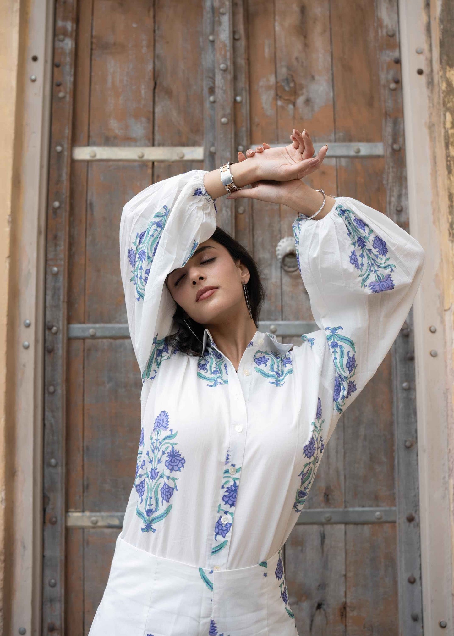 Ziya Hand-block Shorts set