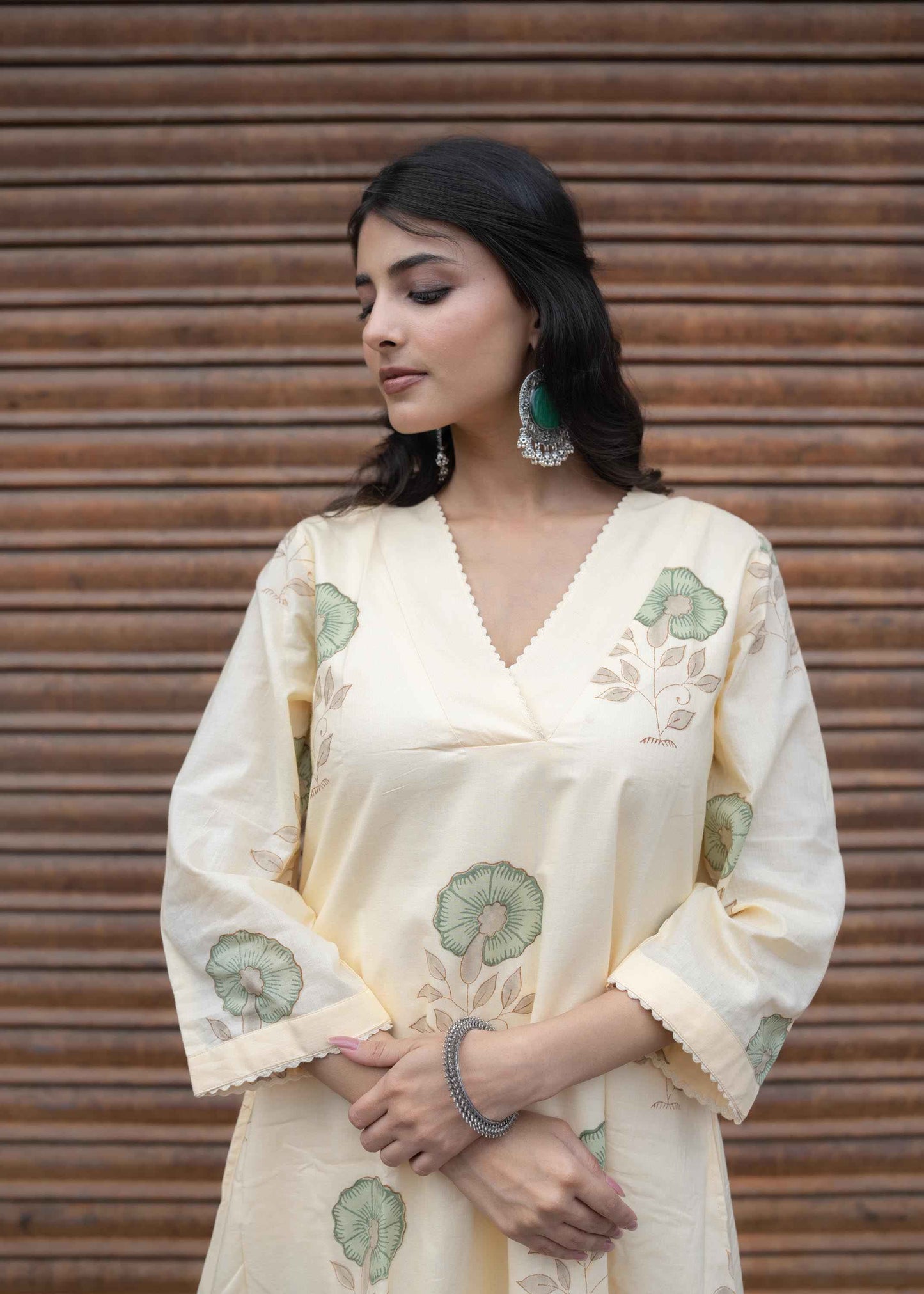 Neemrah Hand-Block Kurta Set