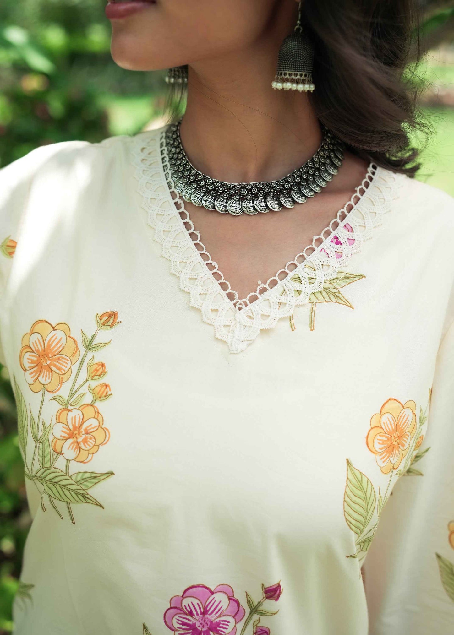 Vasanti Hand-Block Kurta Set