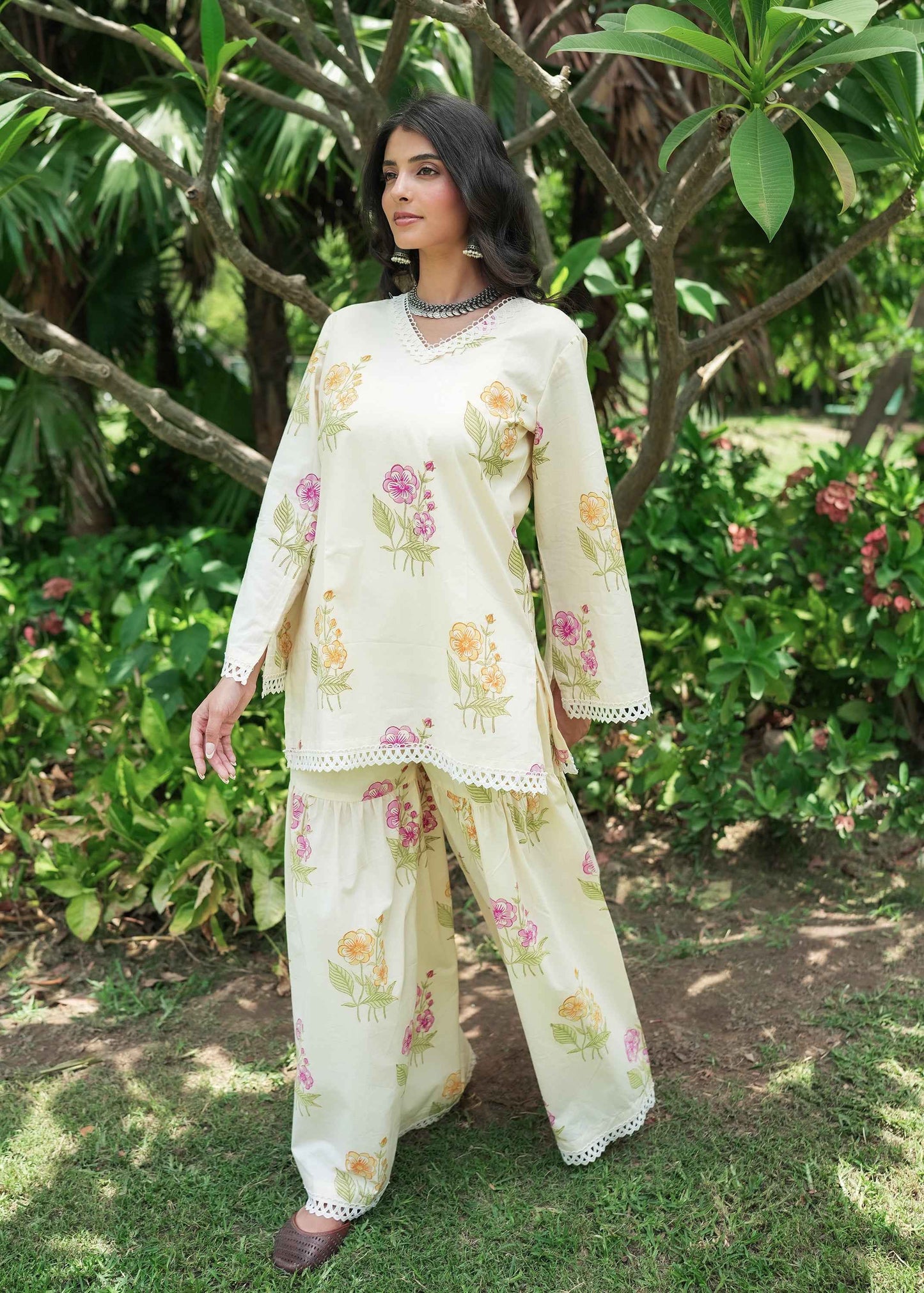 Vasanti Hand-Block Kurta Set