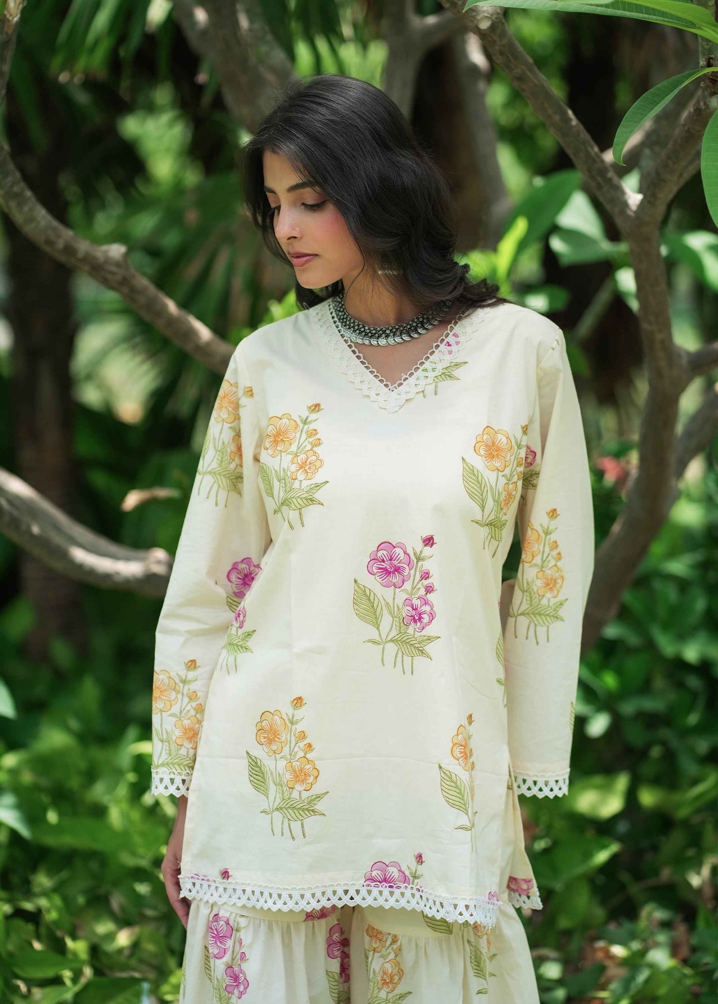 Vasanti Hand-Block Kurta Set