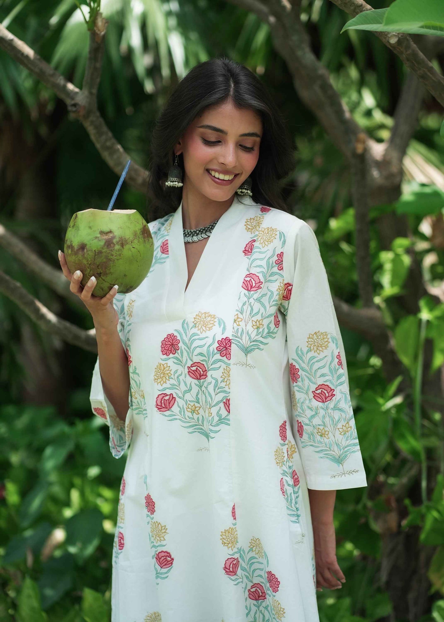 Noorah Hand-Block Kurta Set