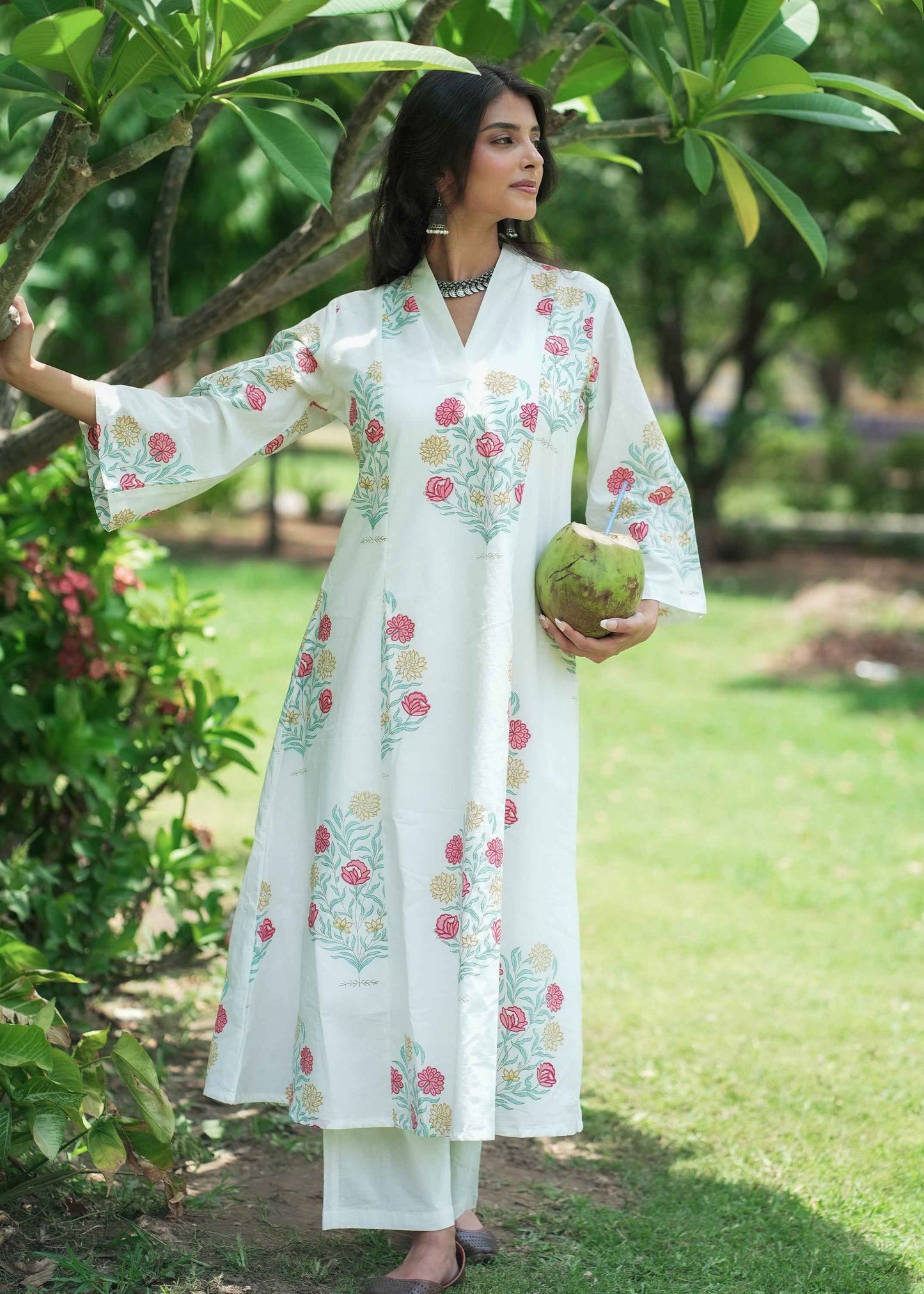 Noorah Hand-Block Kurta Set