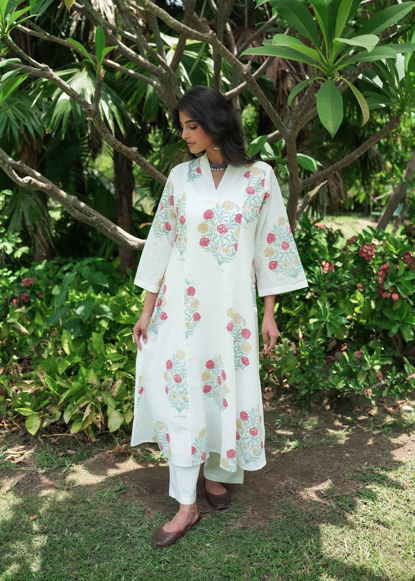Noorah Hand-Block Kurta Set