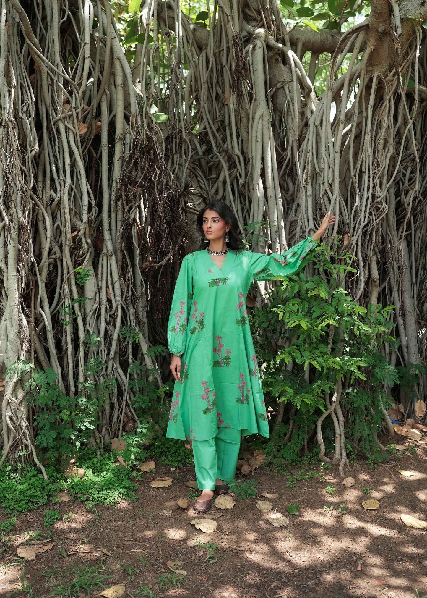 Nyra Hand-Block Kurta Set