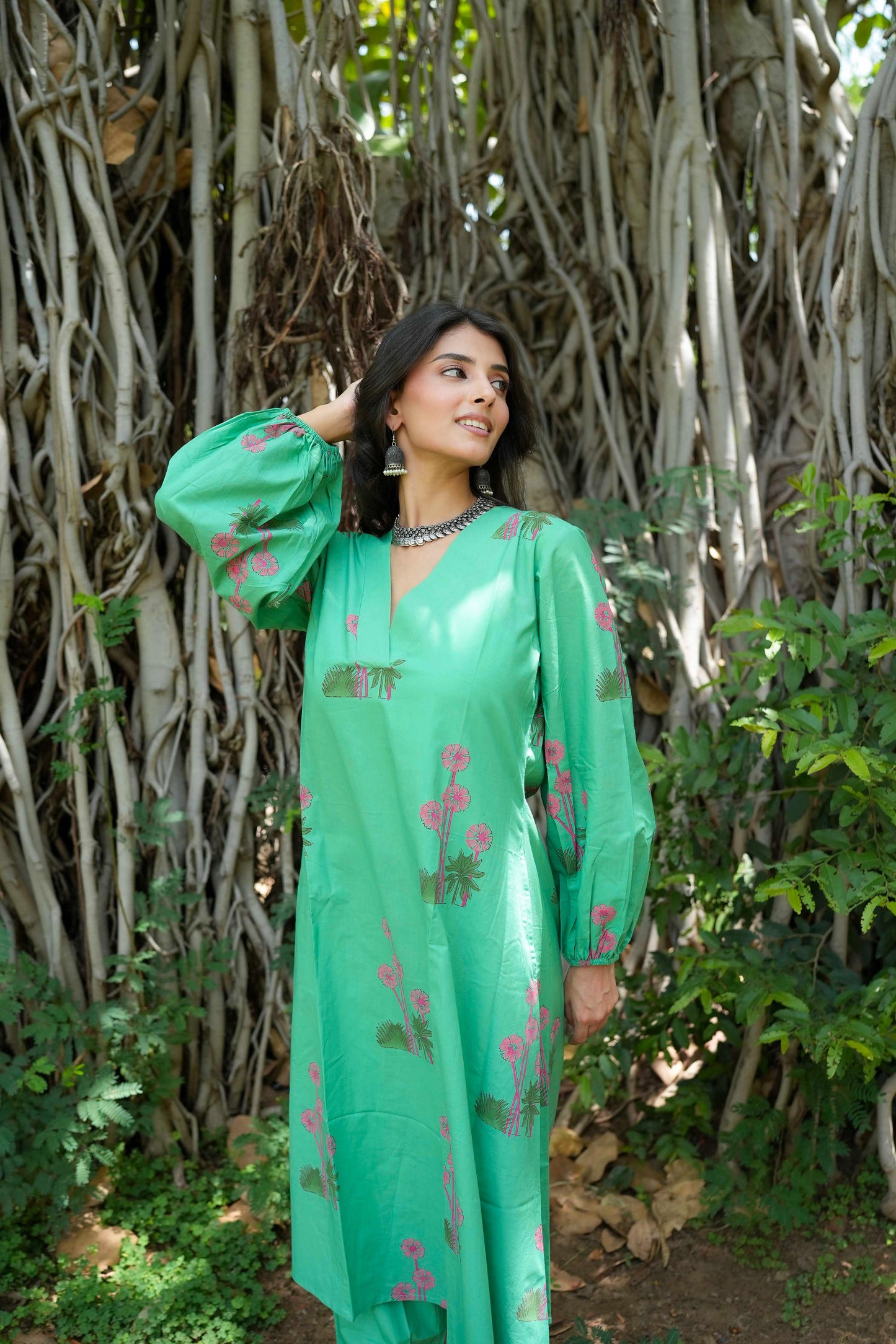 Nyra Hand-Block Kurta Set