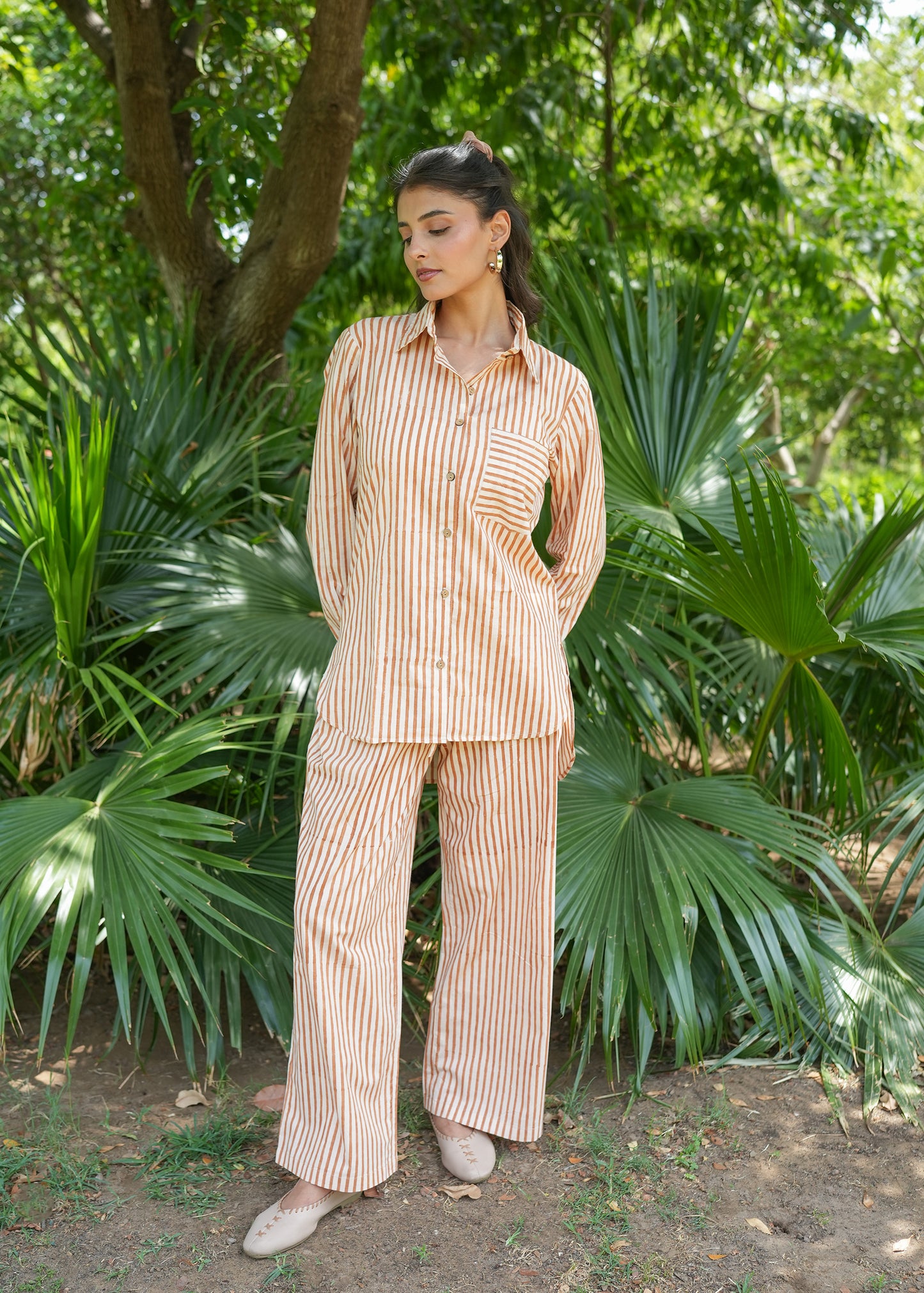 Mocha Hand-Block Co-Ord Set