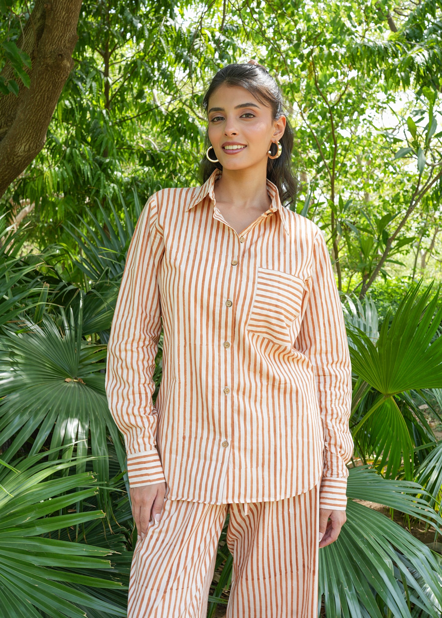 Mocha Hand-Block Co-Ord Set