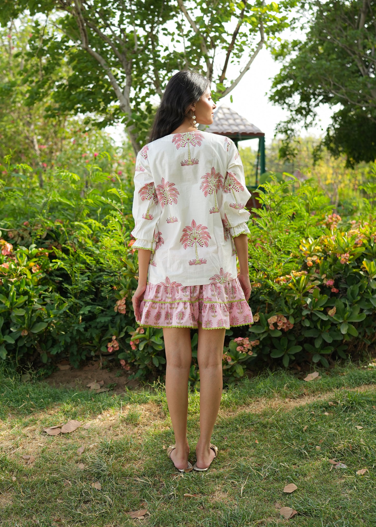 Little Bloom Hand-Block Skirt Set