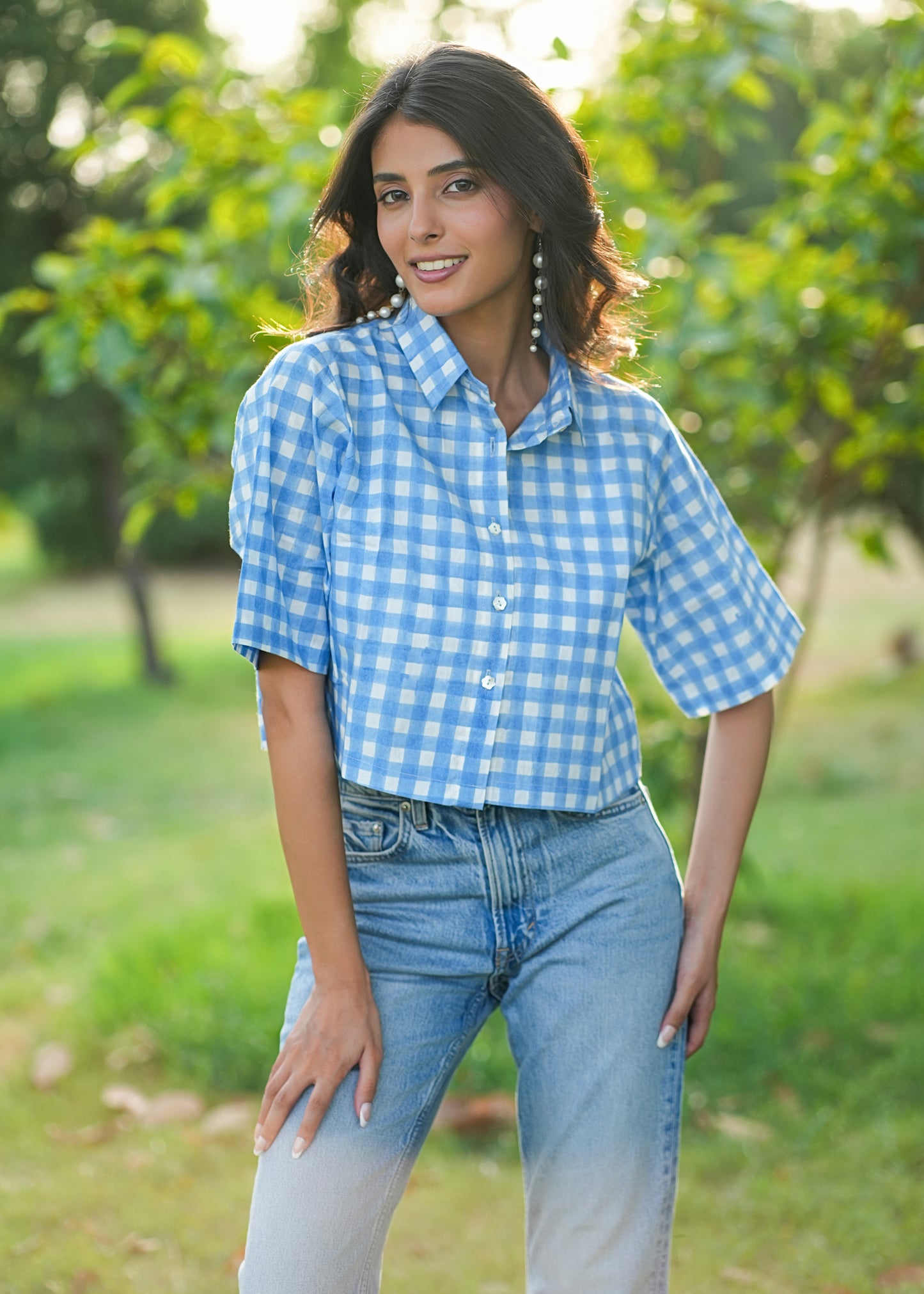 BluePop Hand-Block Shirt