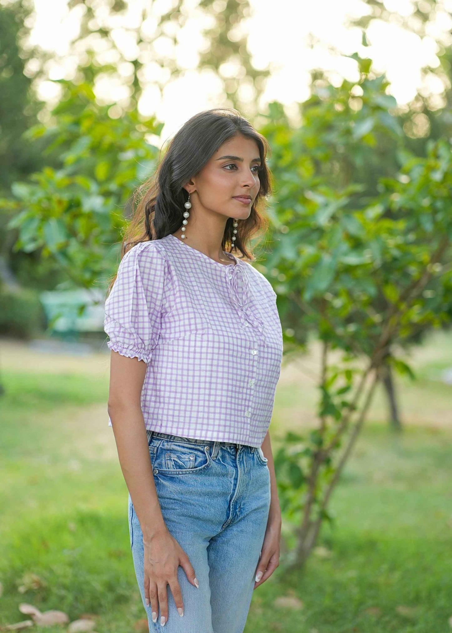 LilacPop Hand-Block Shirt