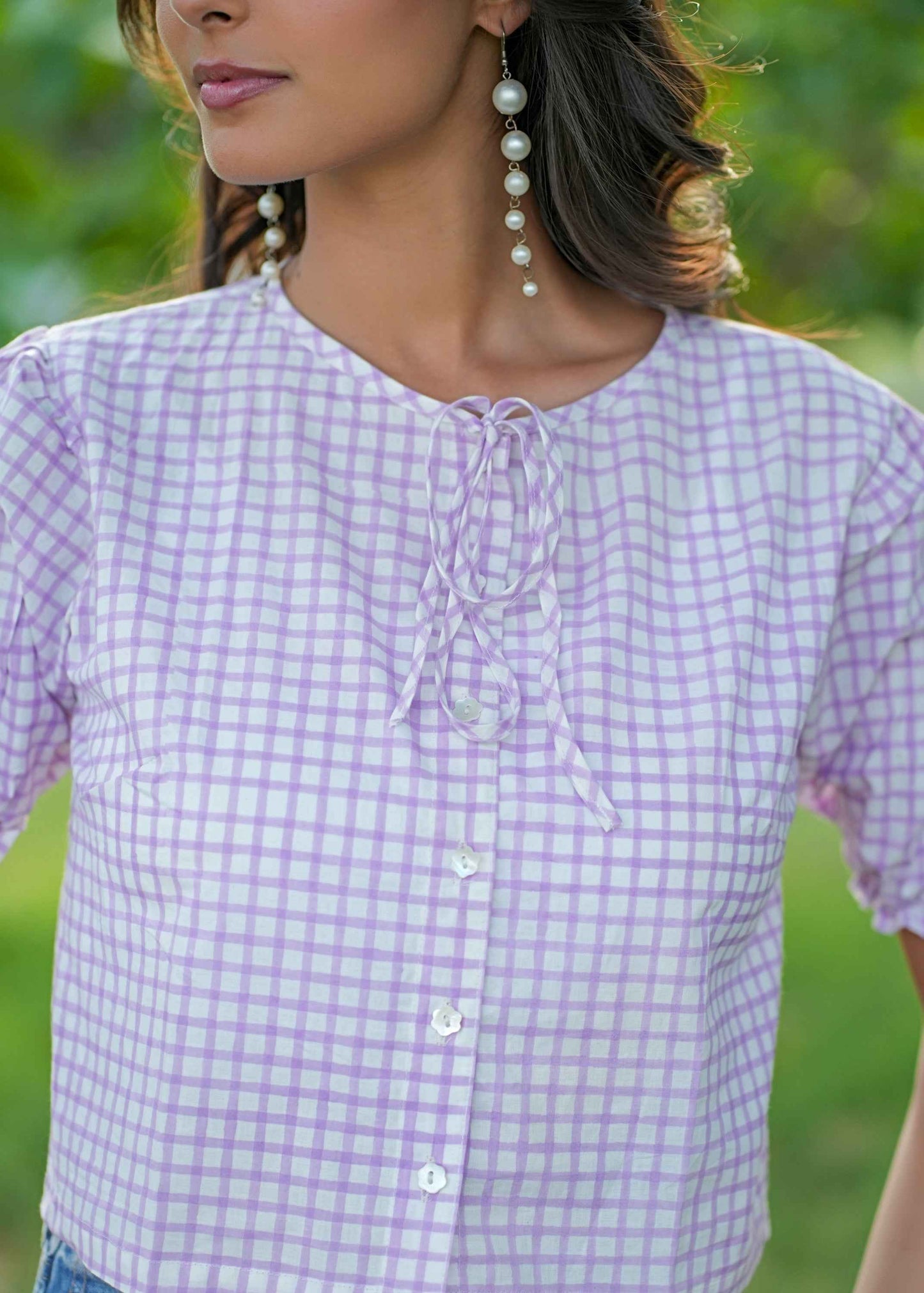 LilacPop Hand-Block Shirt