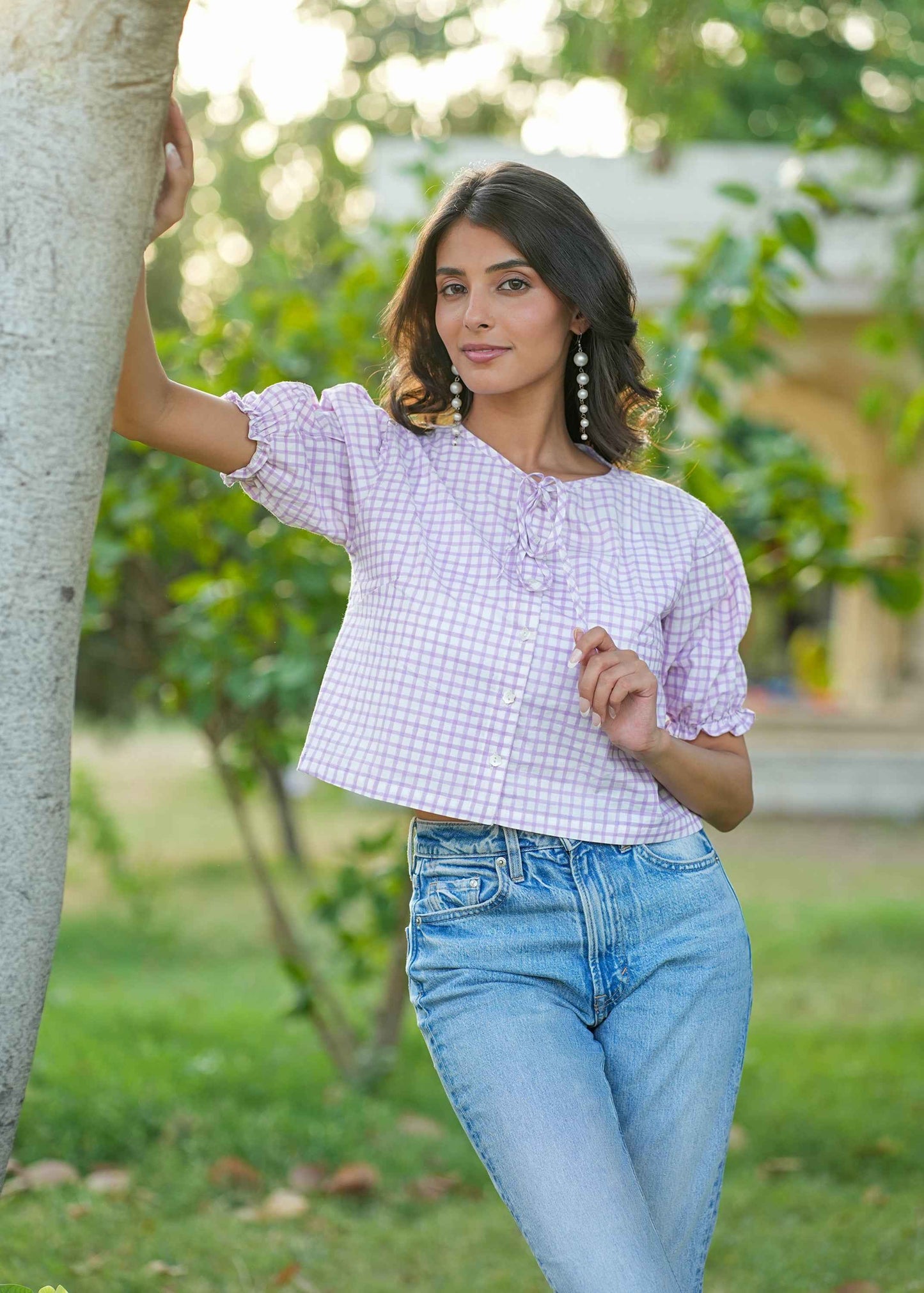 LilacPop Hand-Block Shirt