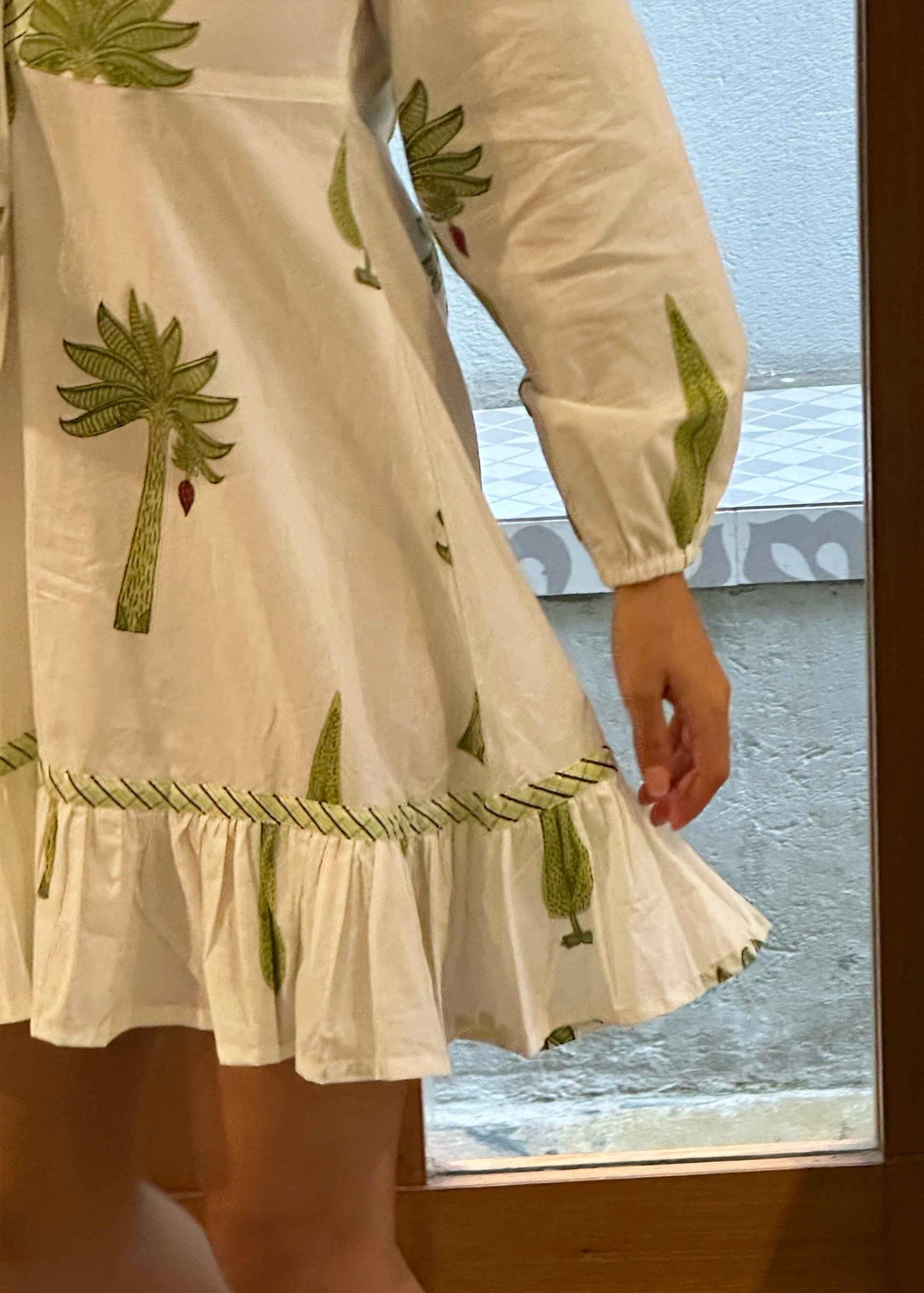 The Palm Hand-Block Dress
