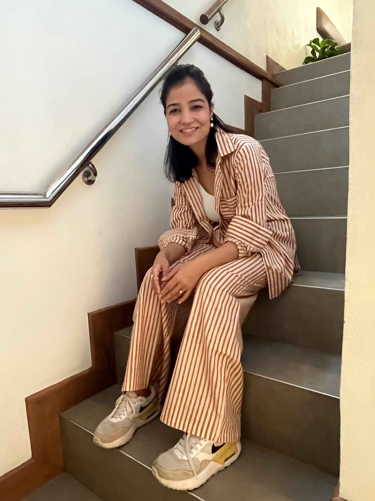 Mocha Hand-Block Co-Ord Set