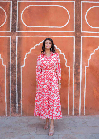 Bagh-e-Gul Hand-Block Dress