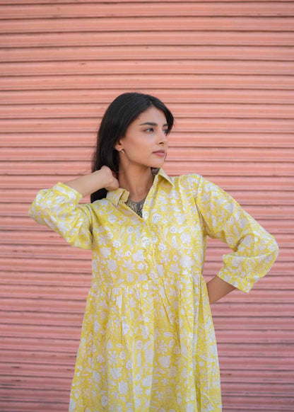 Meadow Muse Hand-Block Dress