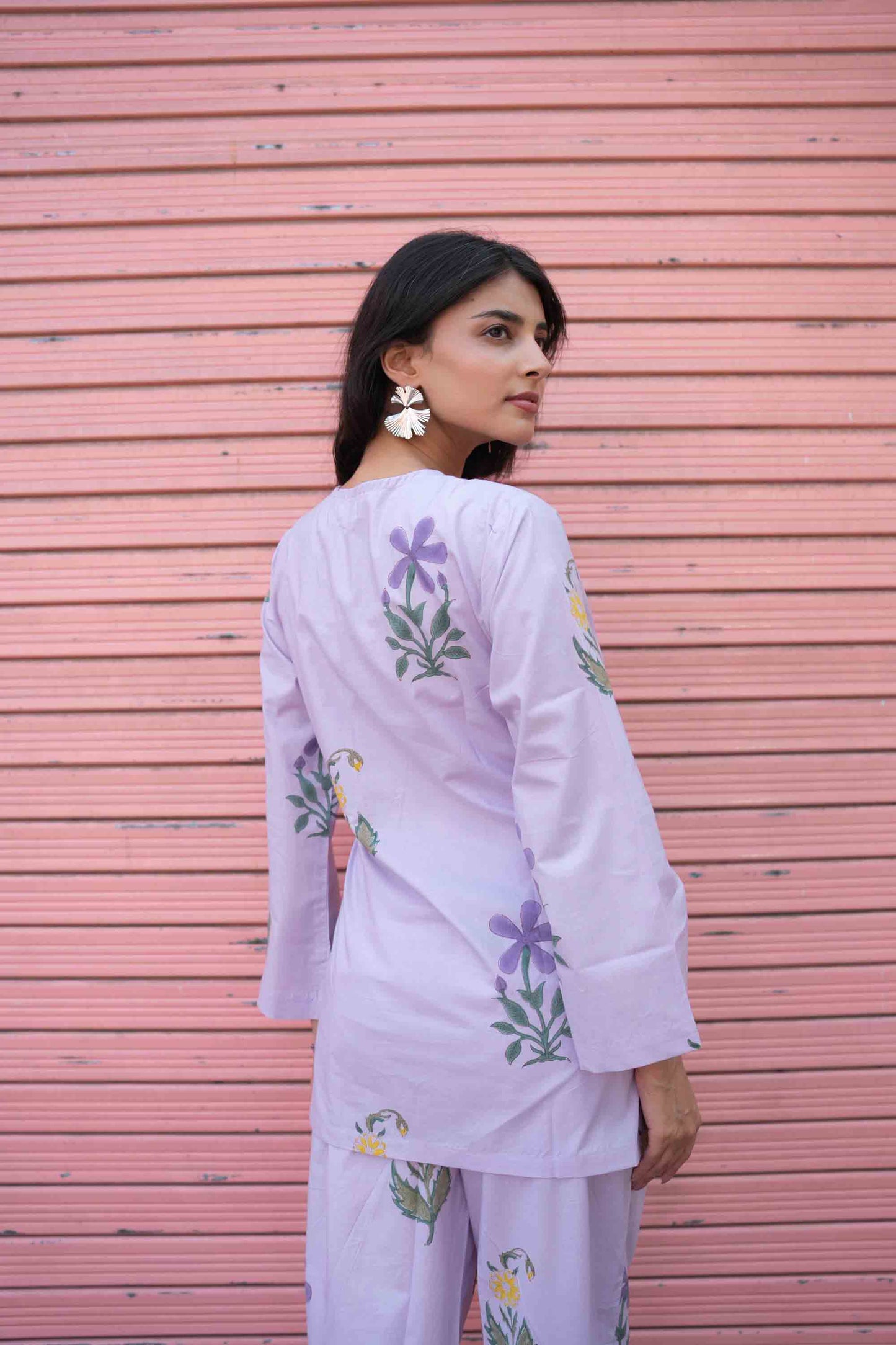 Mauve Magic Hand-Block Co-ord Set