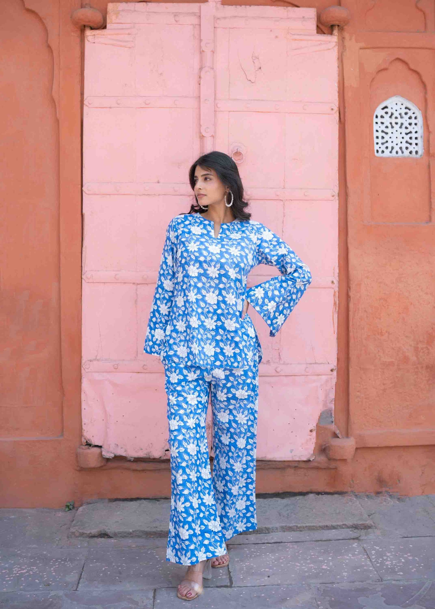 Indigo Blossom Hand-Block Co-ord Set
