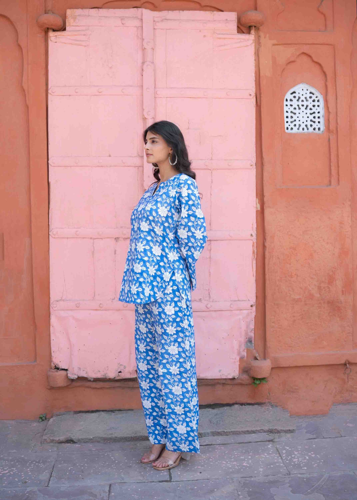 Indigo Blossom Hand-Block Co-ord Set