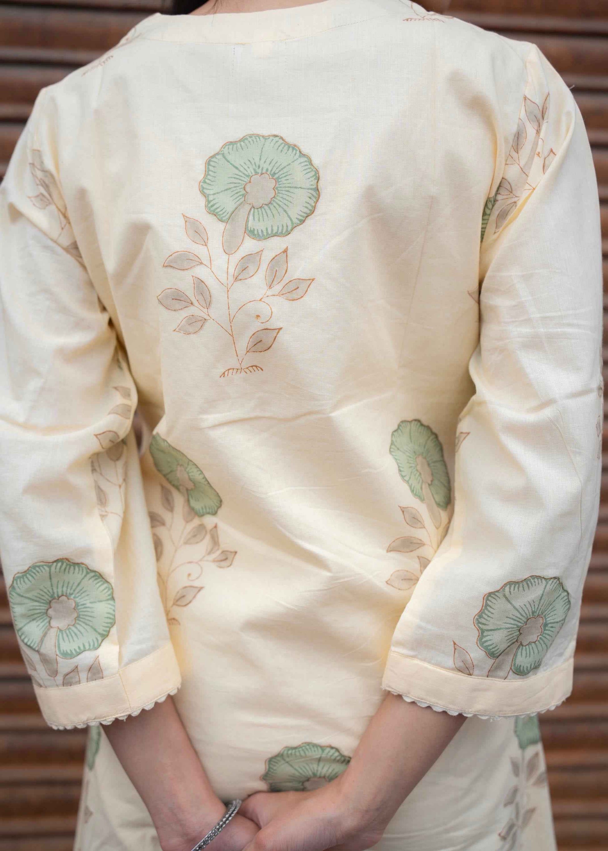 Neemrah Hand-Block Kurta Set