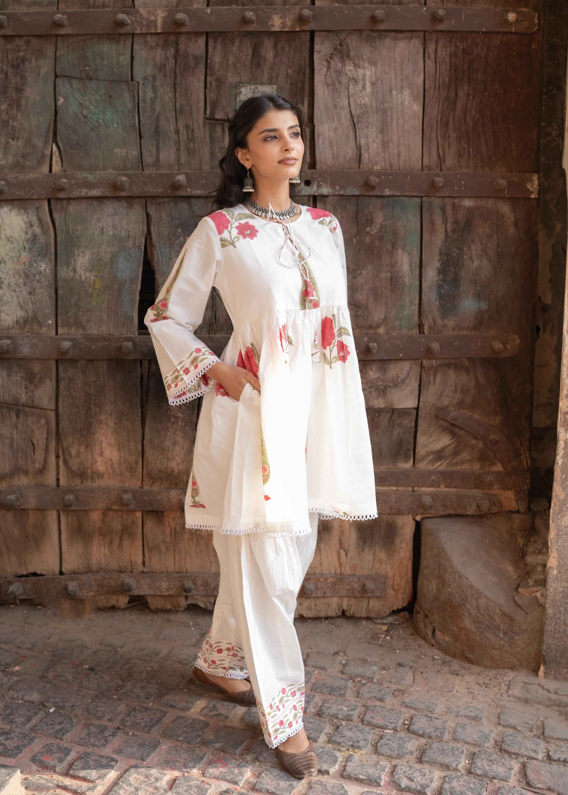Gulzaar Hand-Block Kurta Set