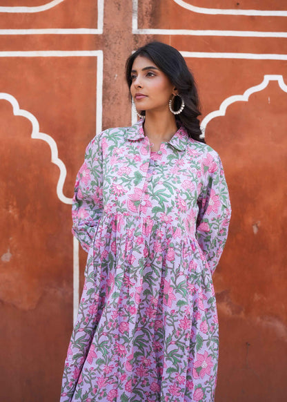Bagh-e-Rang Hand-Block Dress