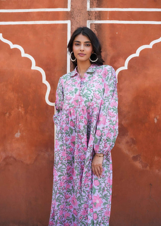 Bagh-e-Rang Hand-Block Dress