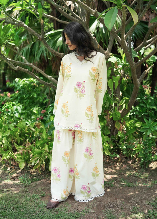 Vasanti Hand-Block Kurta Set