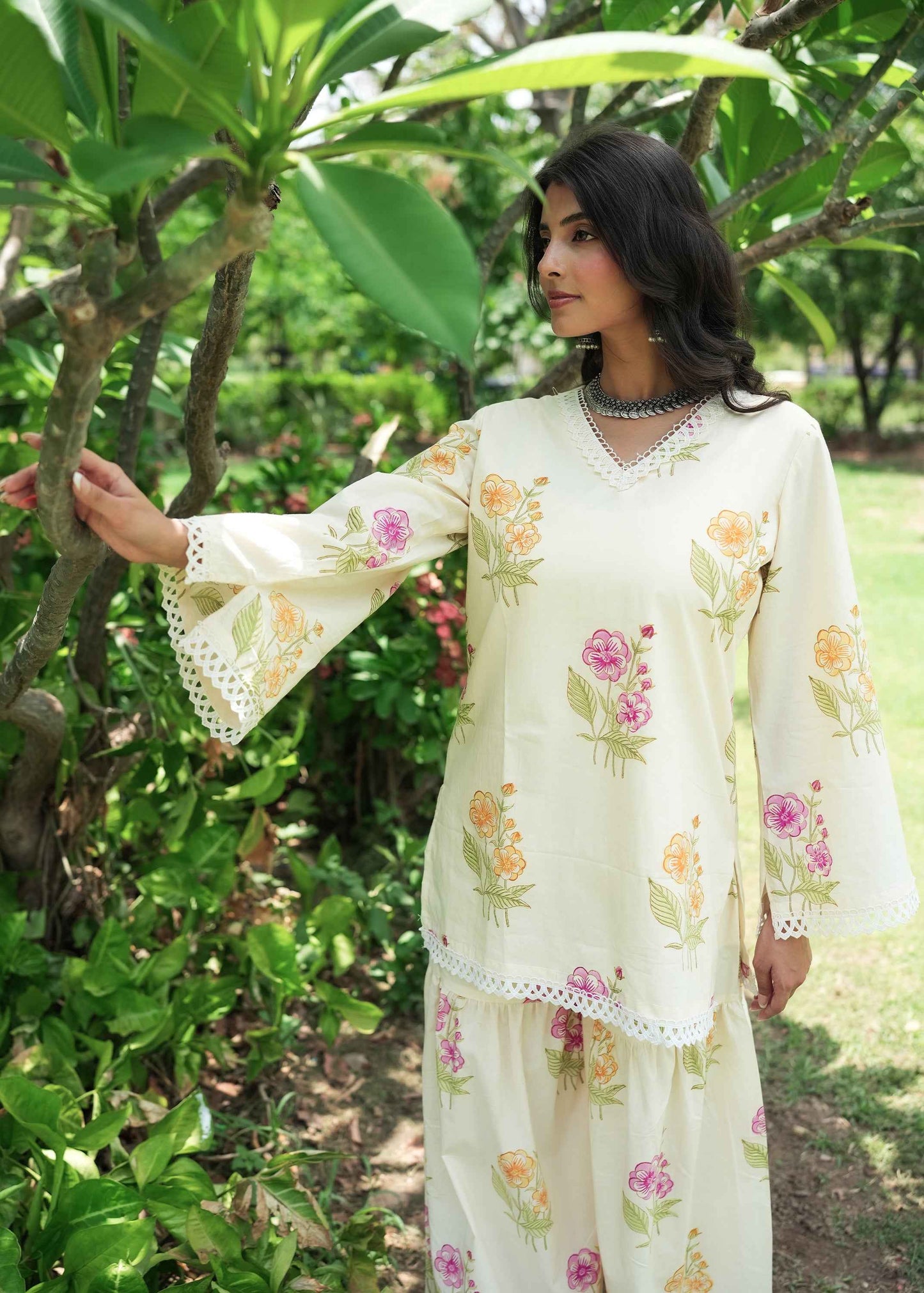 Vasanti Hand-Block Kurta Set