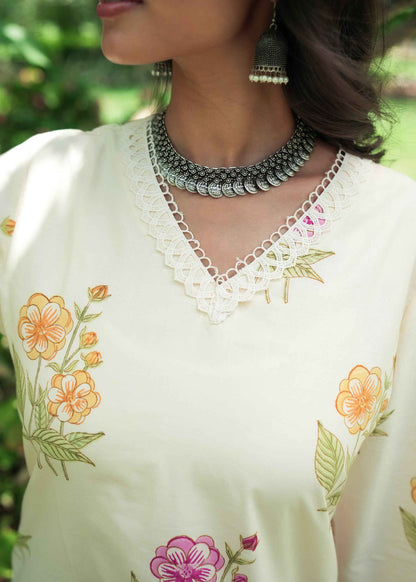Vasanti Hand-Block Kurta Set