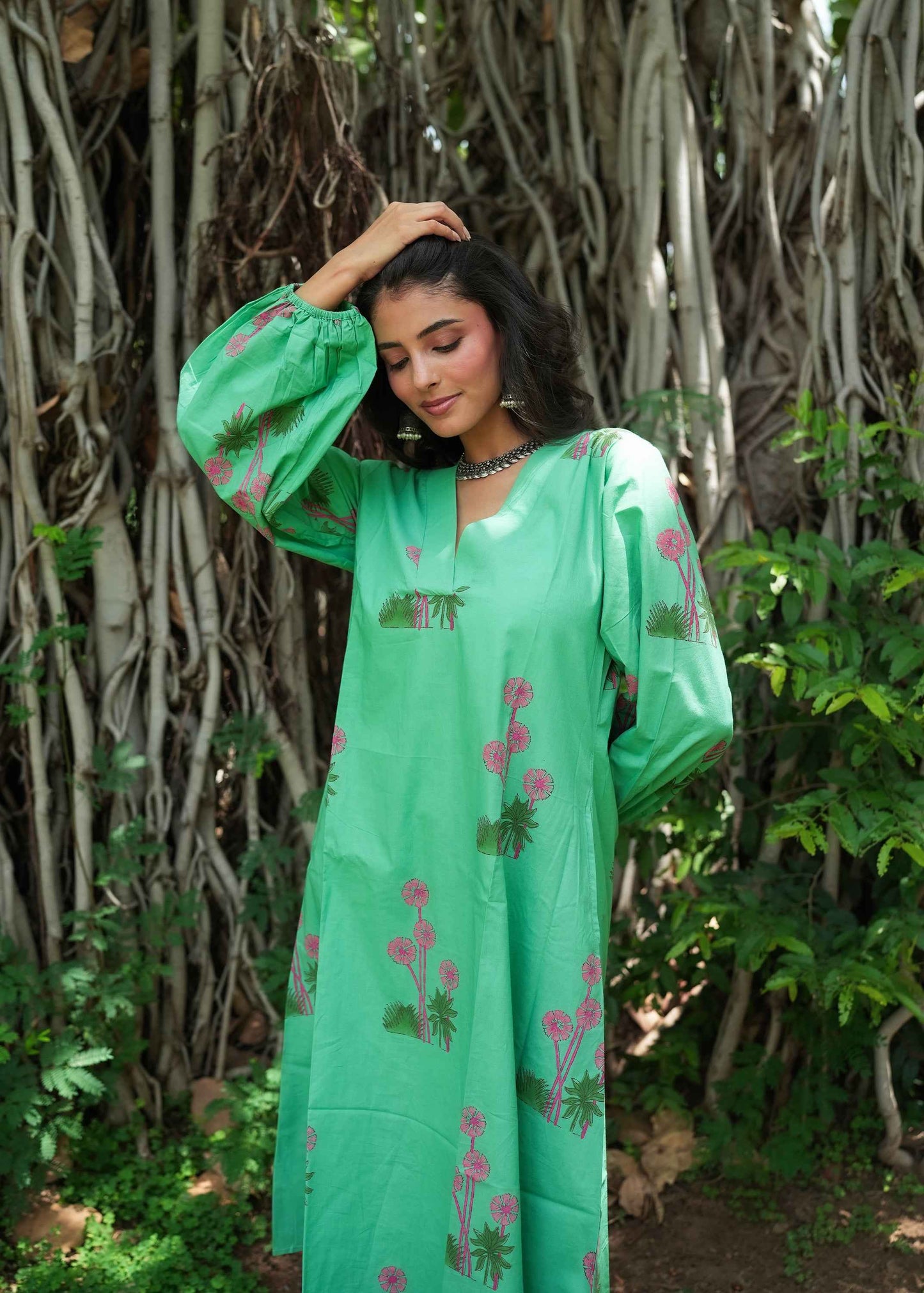 Nyra Hand-Block Kurta Set