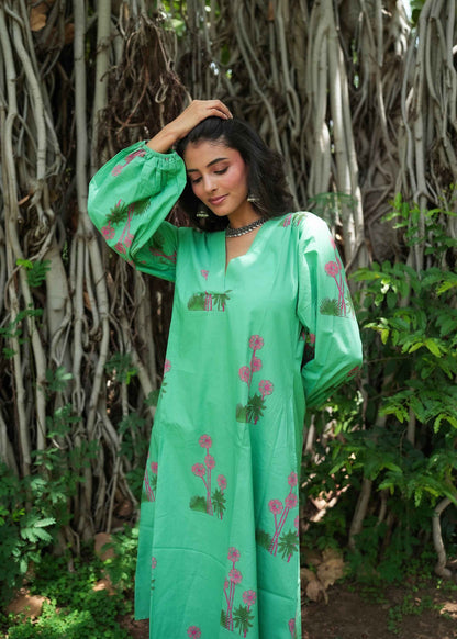 Nyra Hand-Block Kurta Set