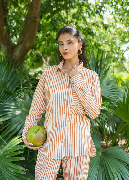 Mocha Hand-Block Co-Ord Set