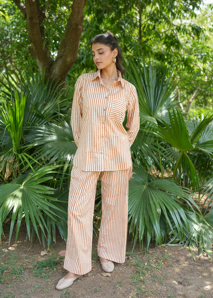 Mocha Hand-Block Co-Ord Set
