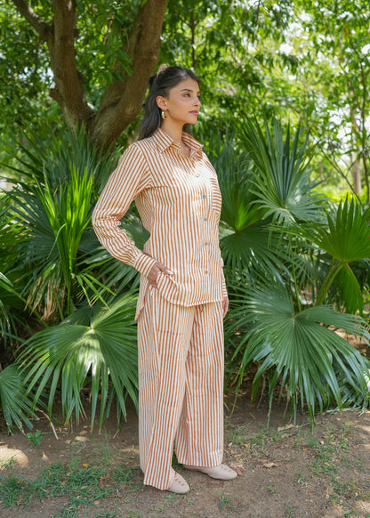 Mocha Hand-Block Co-Ord Set