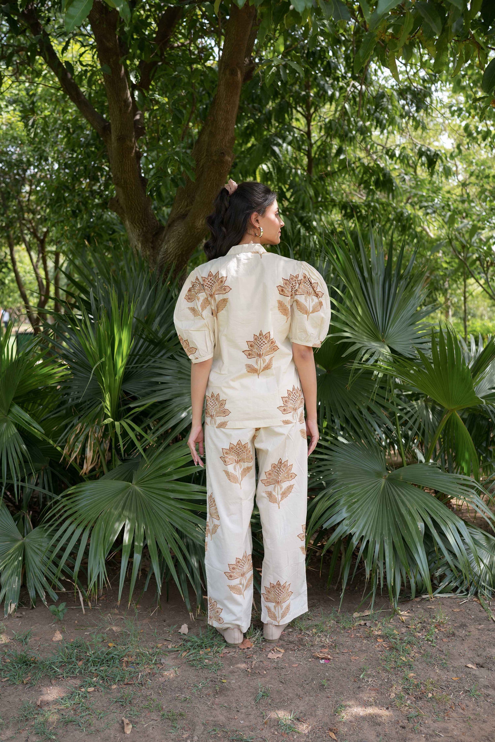 Vanilla Bloom Hand-Block Co-ord Set