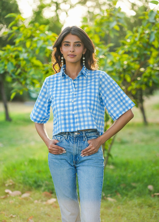 BluePop Hand-Block Shirt