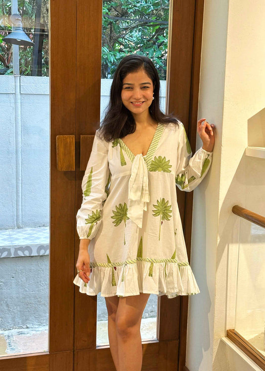 The Palm Hand-Block Dress