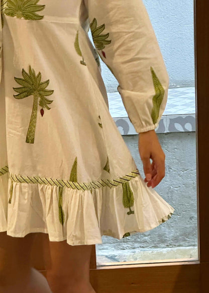 The Palm Hand-Block Dress