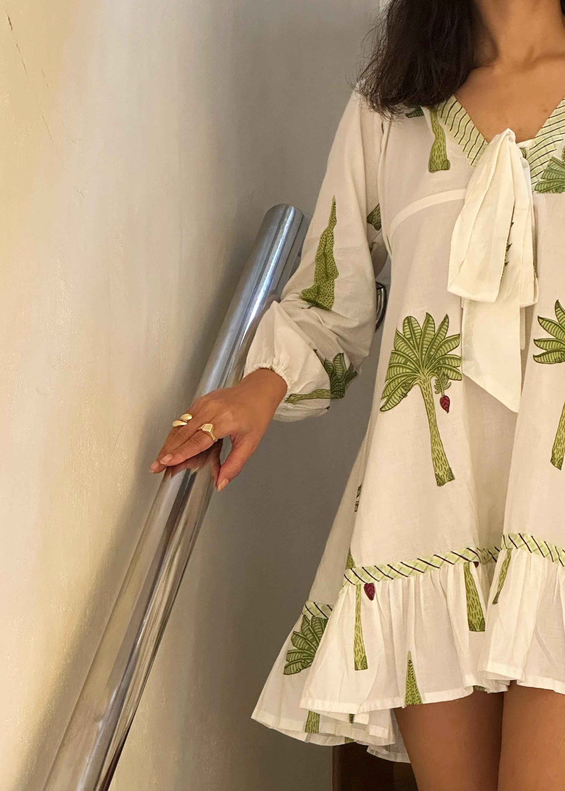 The Palm Hand-Block Dress