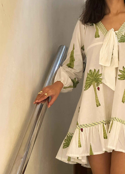The Palm Hand-Block Dress