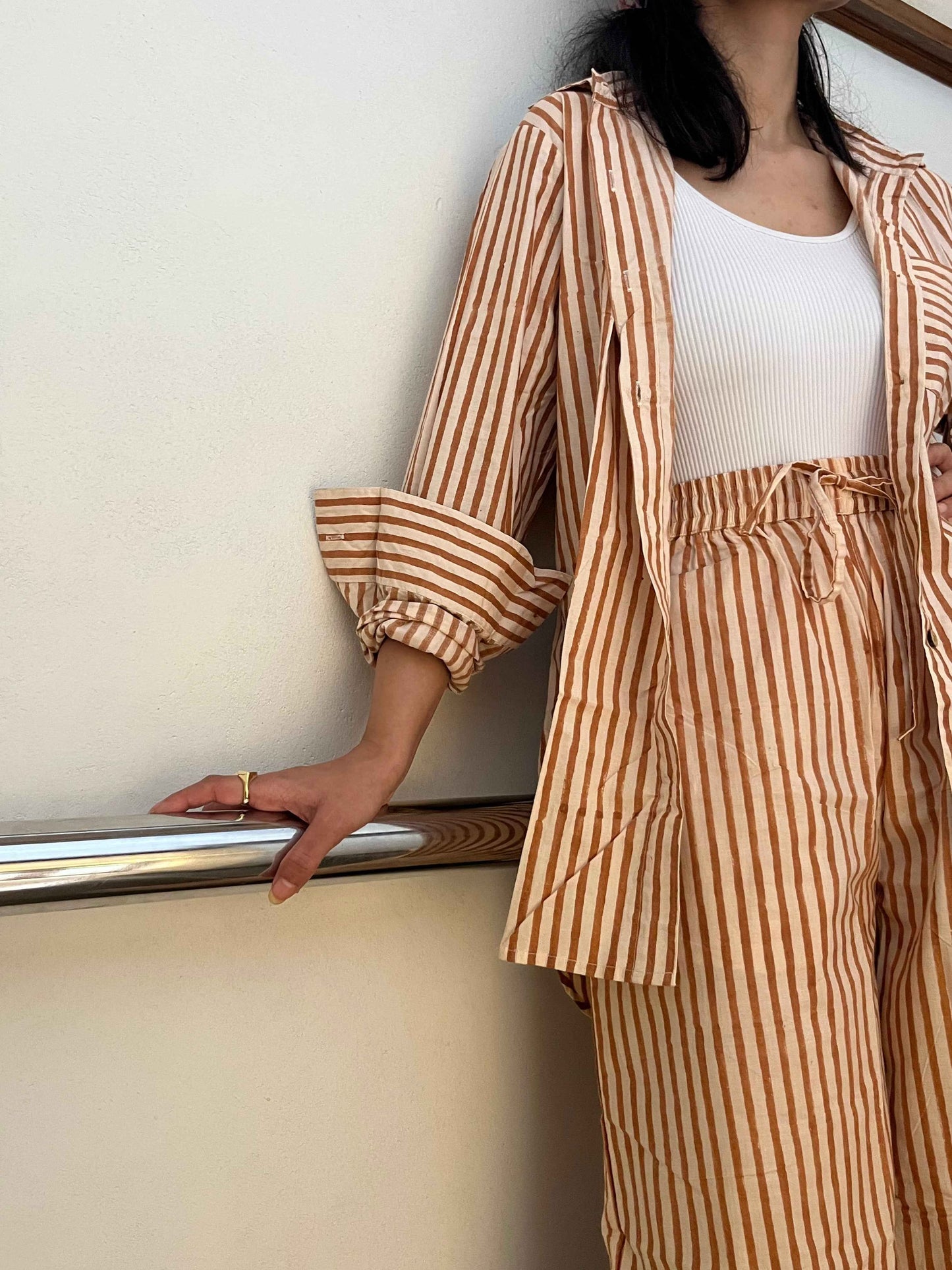Mocha Hand-Block Co-Ord Set
