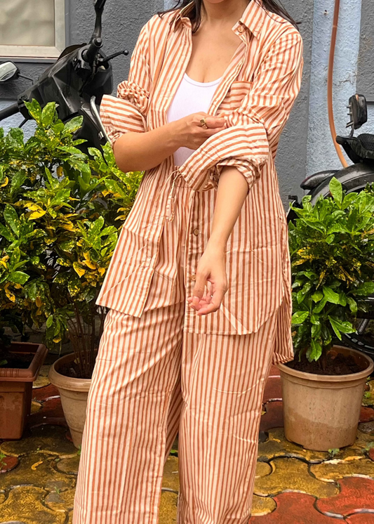 Mocha Hand-Block Co-Ord Set