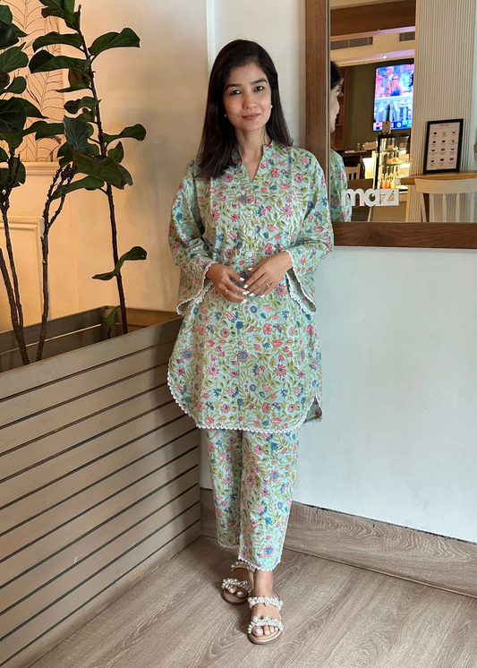 Mehak Hand-Block Kurta Set